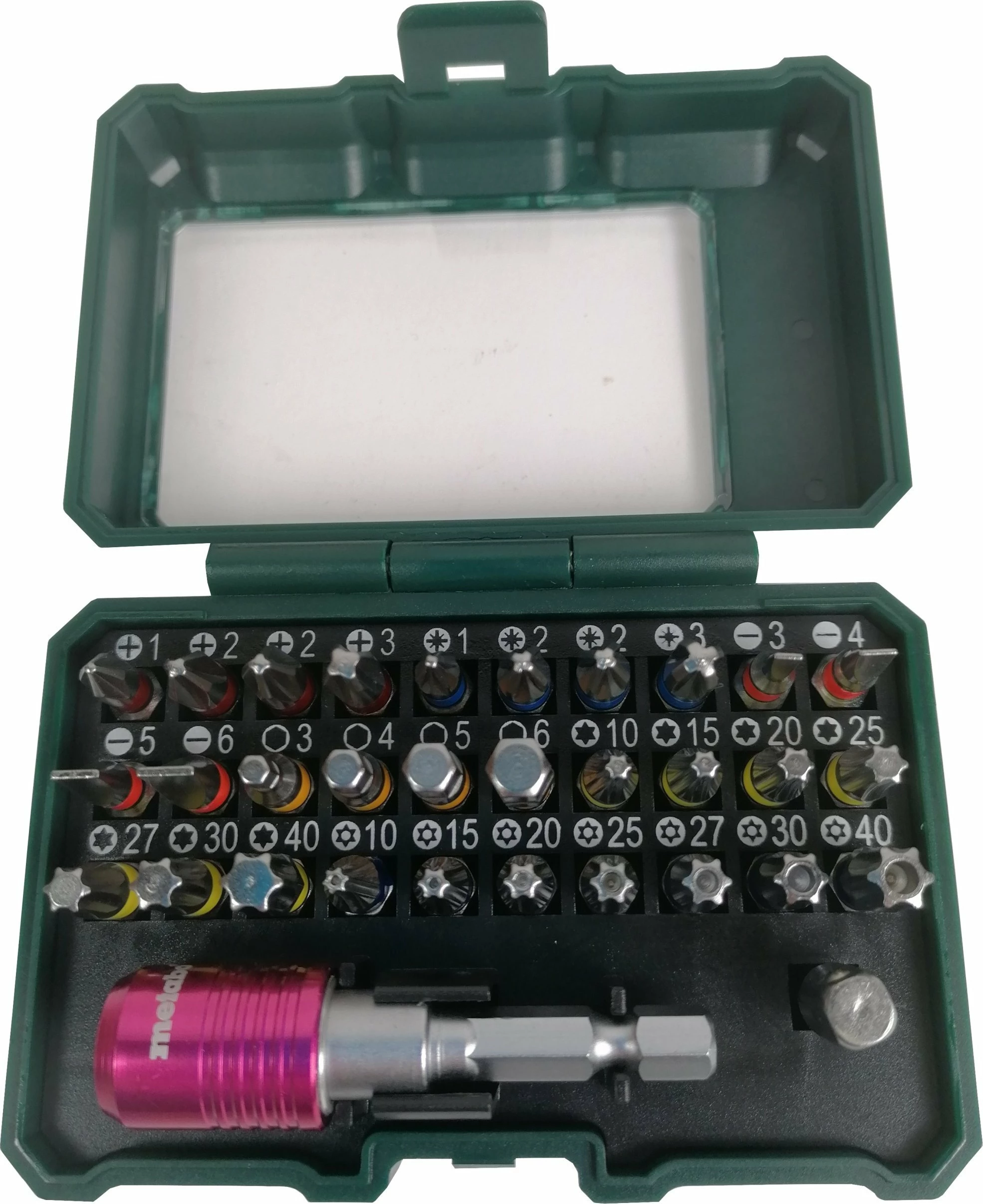 Set bitash 1/4\" DeWalt, 31 copë, me mbajtës magnetik quick-change