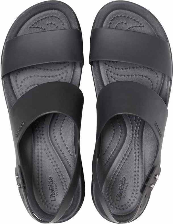 Sandale Crocs Brooklyn Low Wedge për Femra, të Zeza