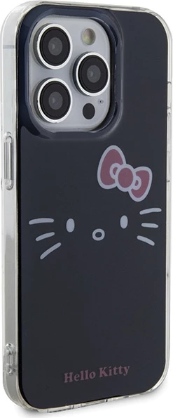 Mbështjellës Hello Kitty IML Kitty Face për iPhone 14 Pro, i zi