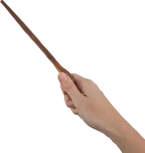 Stilolaps replikë shkop magjik Cinereplicas Harry Potter Ron Weasley 25.3 cm, me bazament dhe shënues libri, kafe