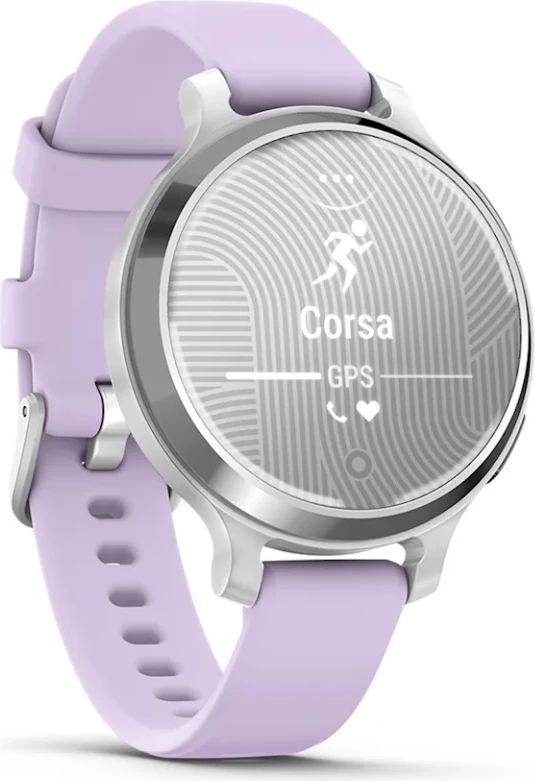 Smartwatch Garmin Lily® 2 Active – Silver with Purple Jasmine Silicone Strap
