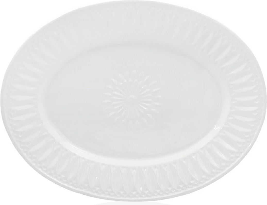 Pjatë shërbimi Hermia, krem, GRD0004, 3x37x50cm
