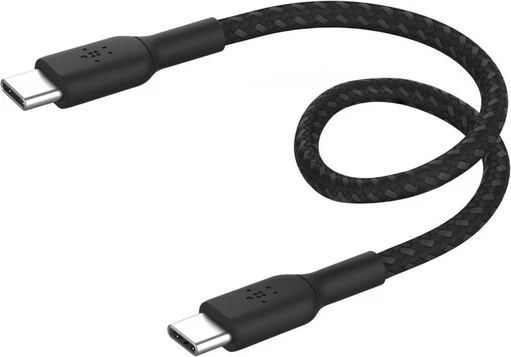 Kabëll Belkin BoostCharge, USB C në USB C, 0.15 m, i zi
