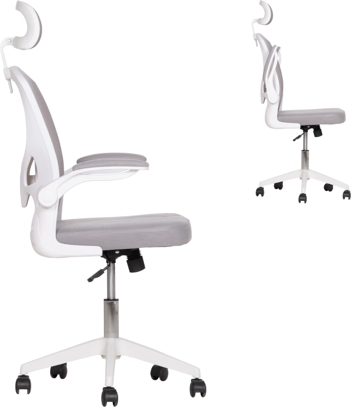 Karrige zyre ergonomike FLOATER, e bardhë/ gri e lehtë, FH1230.02, 62x62x106-116cm