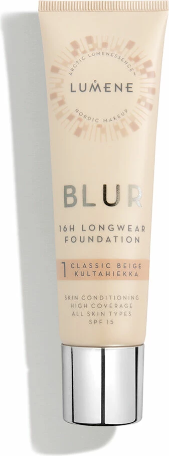 Fondatinë Lumene Blur 16h Longwear SPF15 1 Classic Beige 30ml