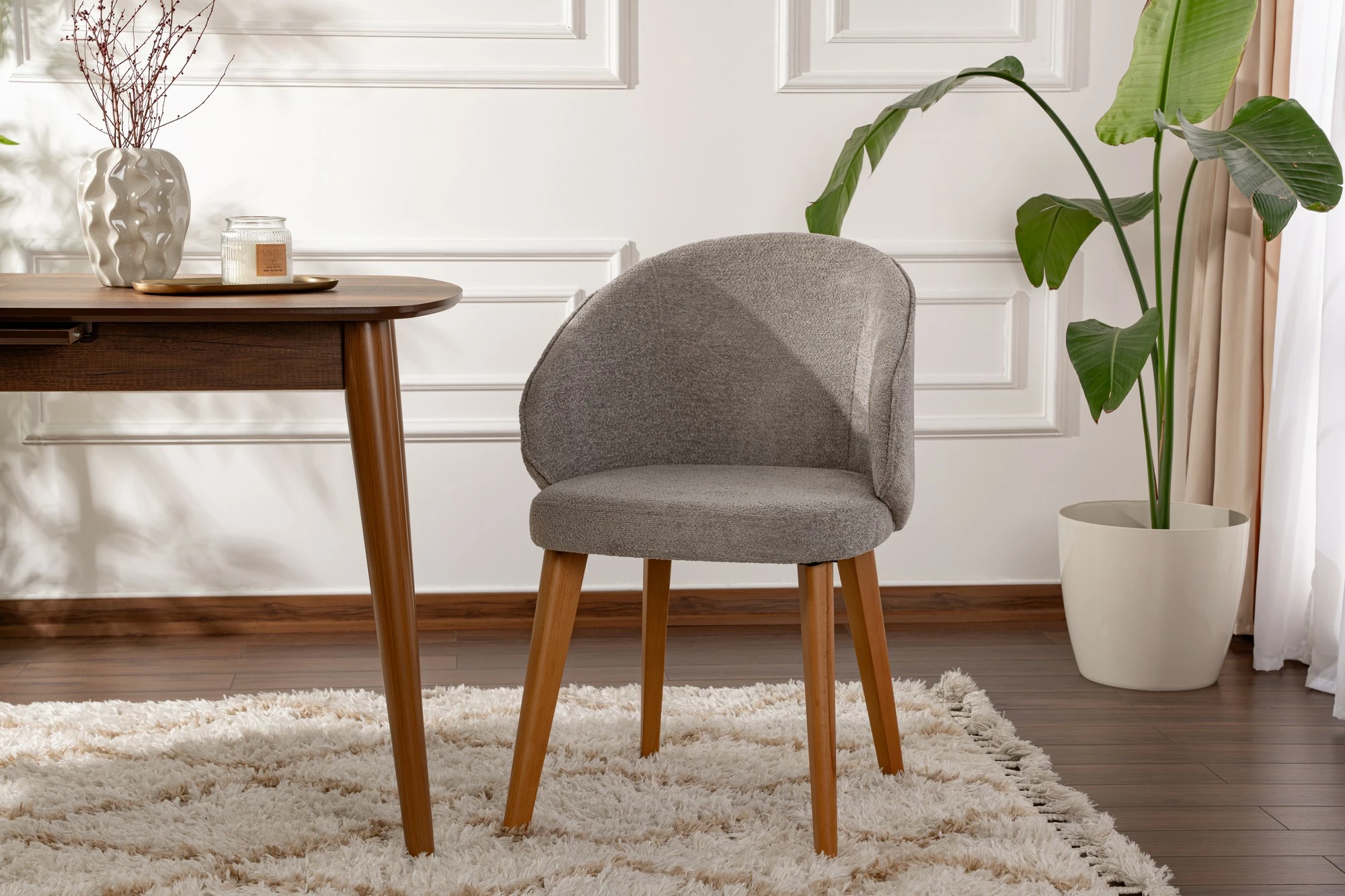 Set karrigesh (2 copë), Skye Decor, Bentley, gri, lisi i errët