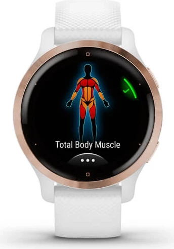Smartwatch Garmin Venu® 2S Rose Gold Bezel / White Case & Silicone Strap, 40 mm