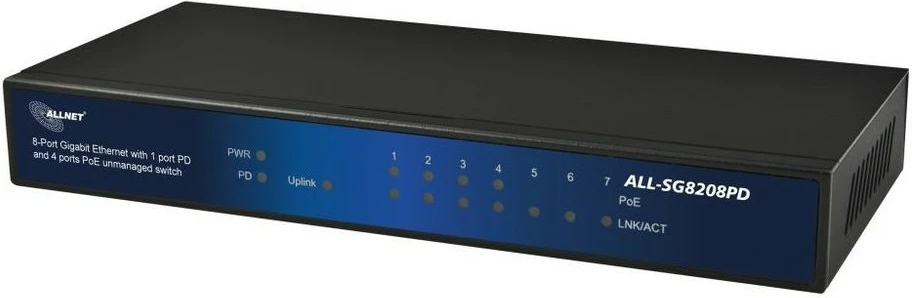 Switch ALLNET ALL-SG8208PD, Gigabit Ethernet, PoE, i zi