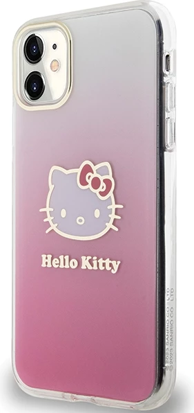Mbështjellës Hello Kitty IML Gradient Electrop Kitty Head për iPhone 11/XR, Rozë