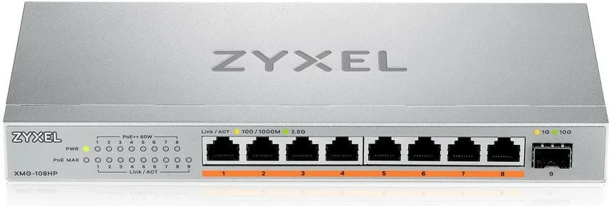 Switch Zyxel XMG-108HP, 2.5G Ethernet, PoE