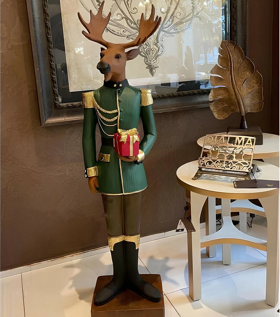 Objekt dekorativ Evila Originals, ngjyrë e gjelbër, e zezë dhe e bardhë, CY0702, 32x32x135 cm