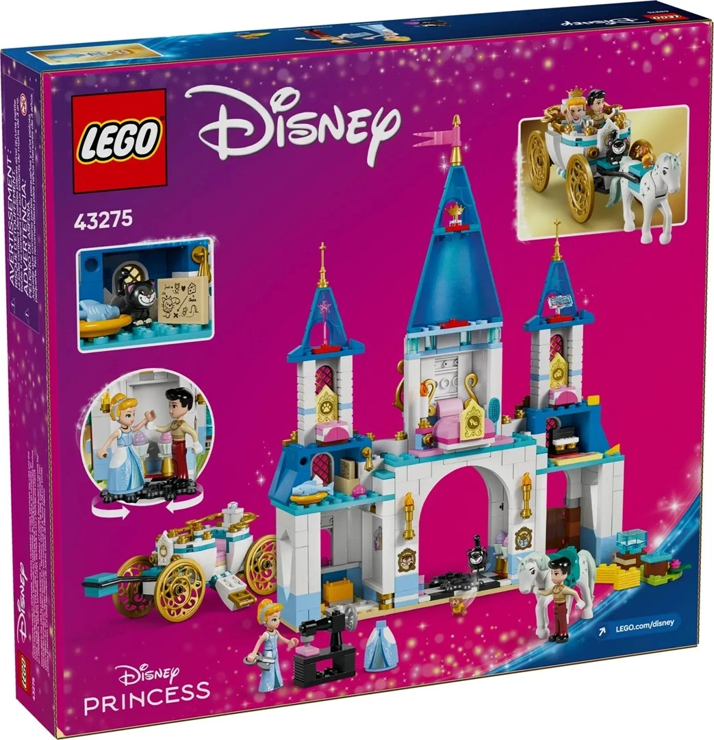 Set LEGO Disney Princess 43275, Kalaja dhe Karroca e Hirushes