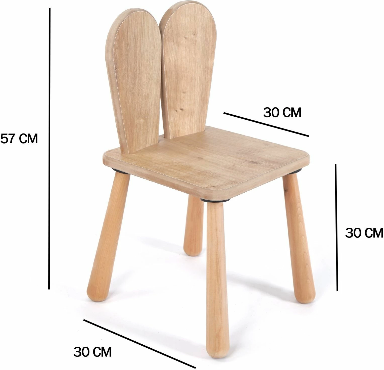 Set tavoline për fëmijë Skye Decor, BLTYZ-AKTV061, 12 pjesë, ngjyrë lisi