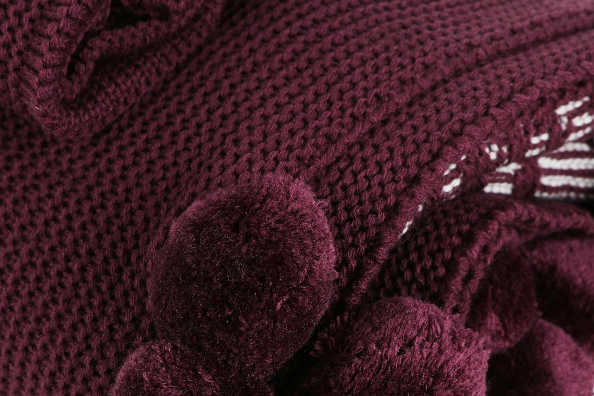 Set batanije trikot për një person, Ponpon Tree, ngjyrë e kuqe e thellë (claret red)