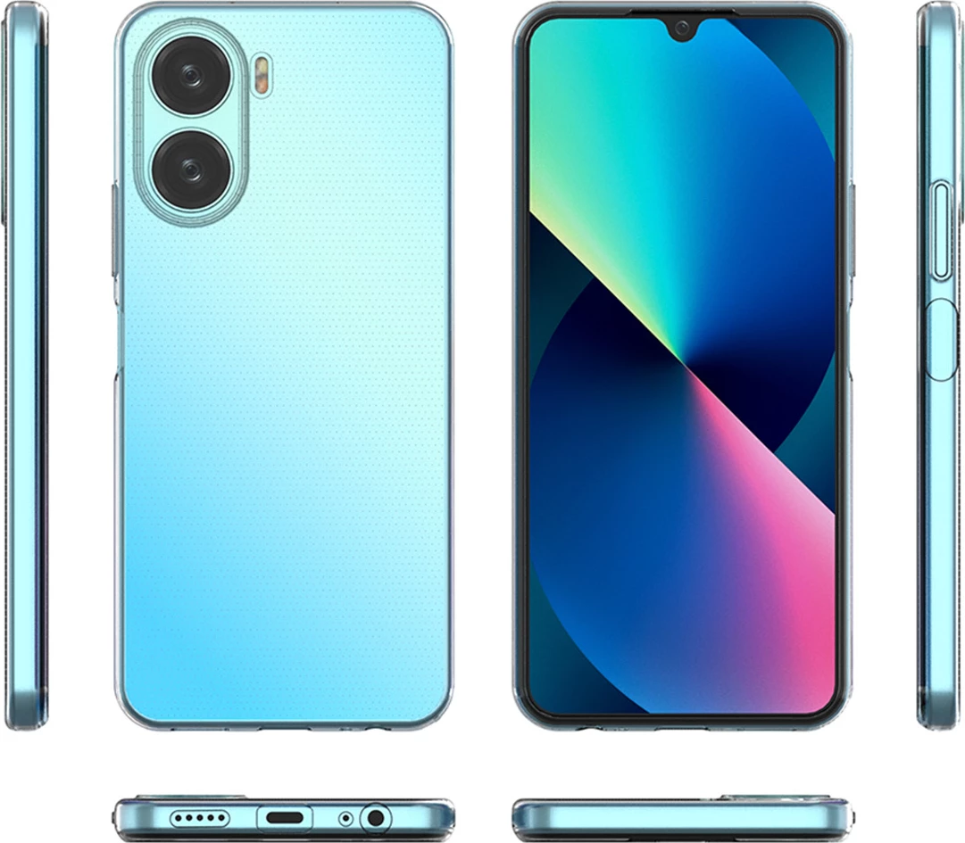 Mbështjellës Hurtel Ultra Clear 0.5mm për Vivo Y16 / Vivo Y02s, Transparent