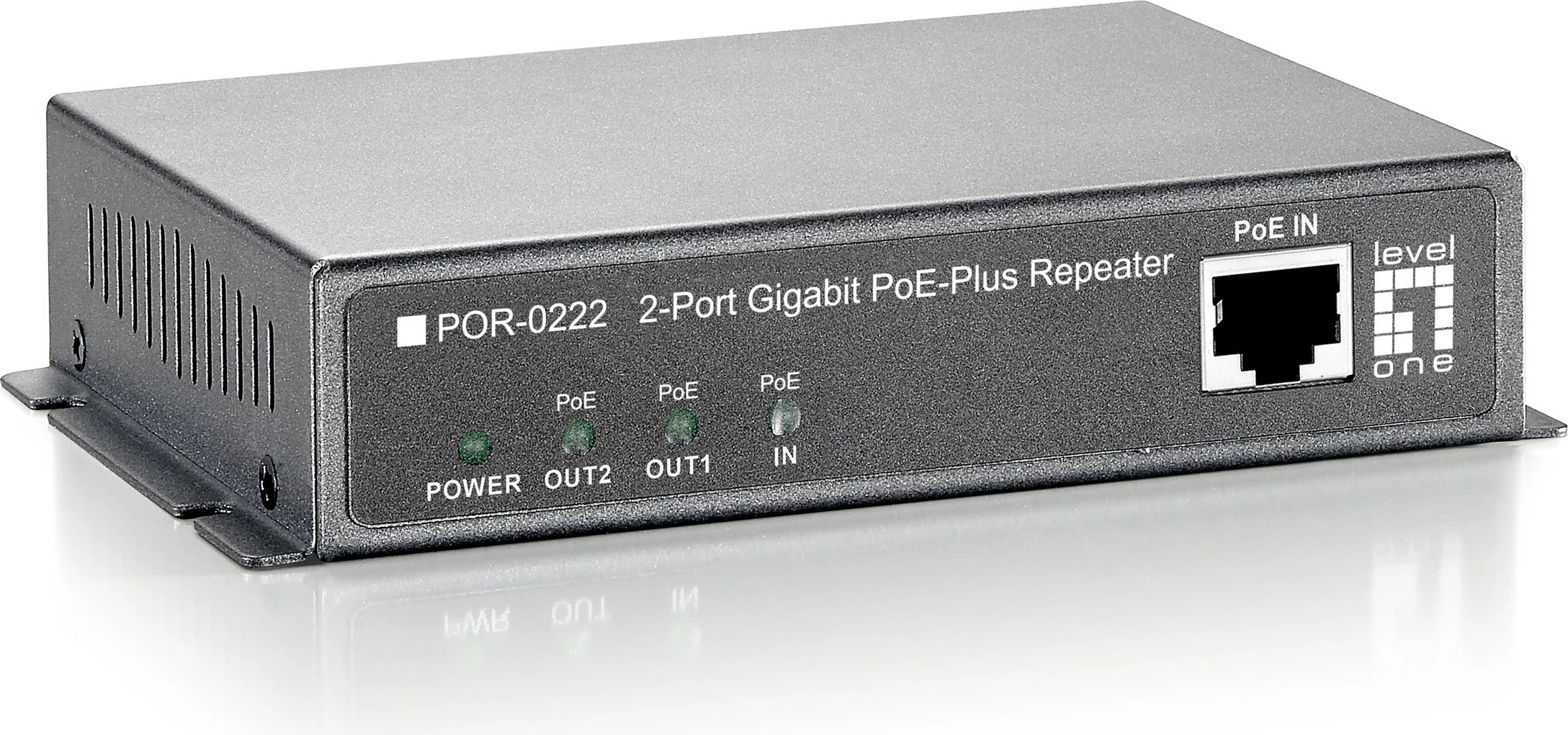 Repeater rrjeti LevelOne POR-0222, Gigabit PoE, 2 dalje PoE, i zi