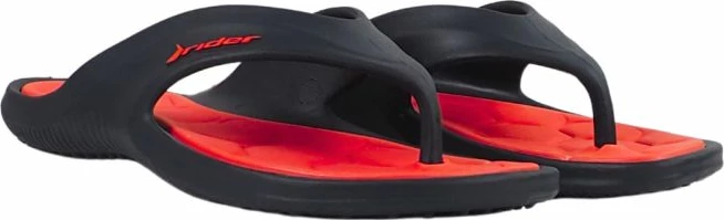 Flip-flop për meshkuj Rider, të zeza e të kuqe