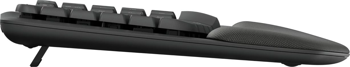 Tastierë Logitech Wave Keys për Biznes, Wireless, RF Wireless + Bluetooth, Membranë, QWERTZ, Grafit