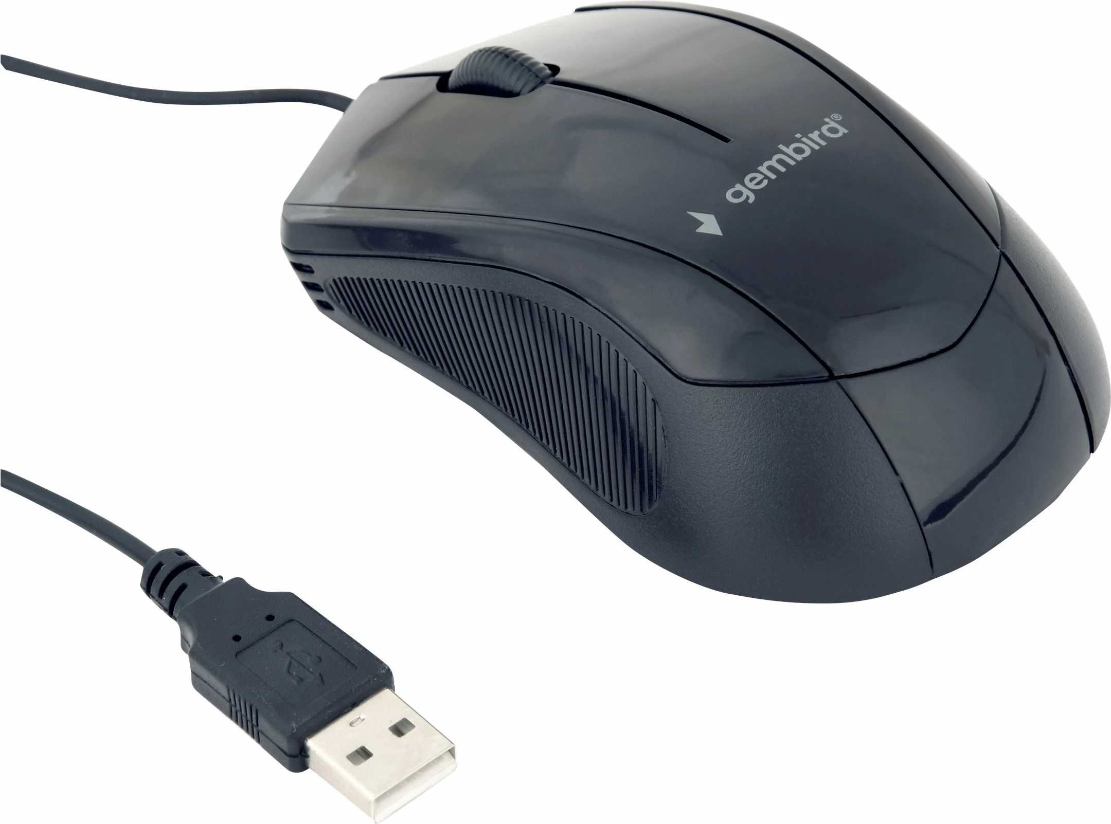 Maus Gembird MUS-3B-02 me kabllo, 1000 DPI, i zi