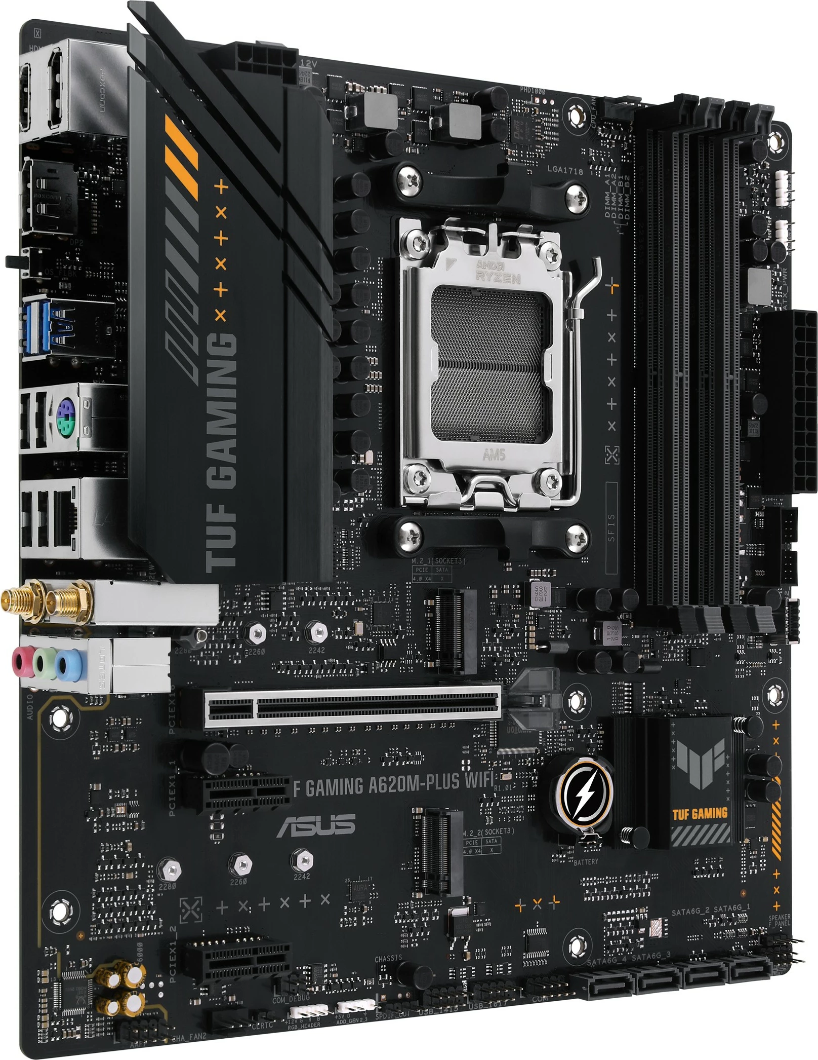 Pllakë amë ASUS TUF GAMING A620M-PLUS WIFI, AMD, Socket AM5, DDR5, 128 GB