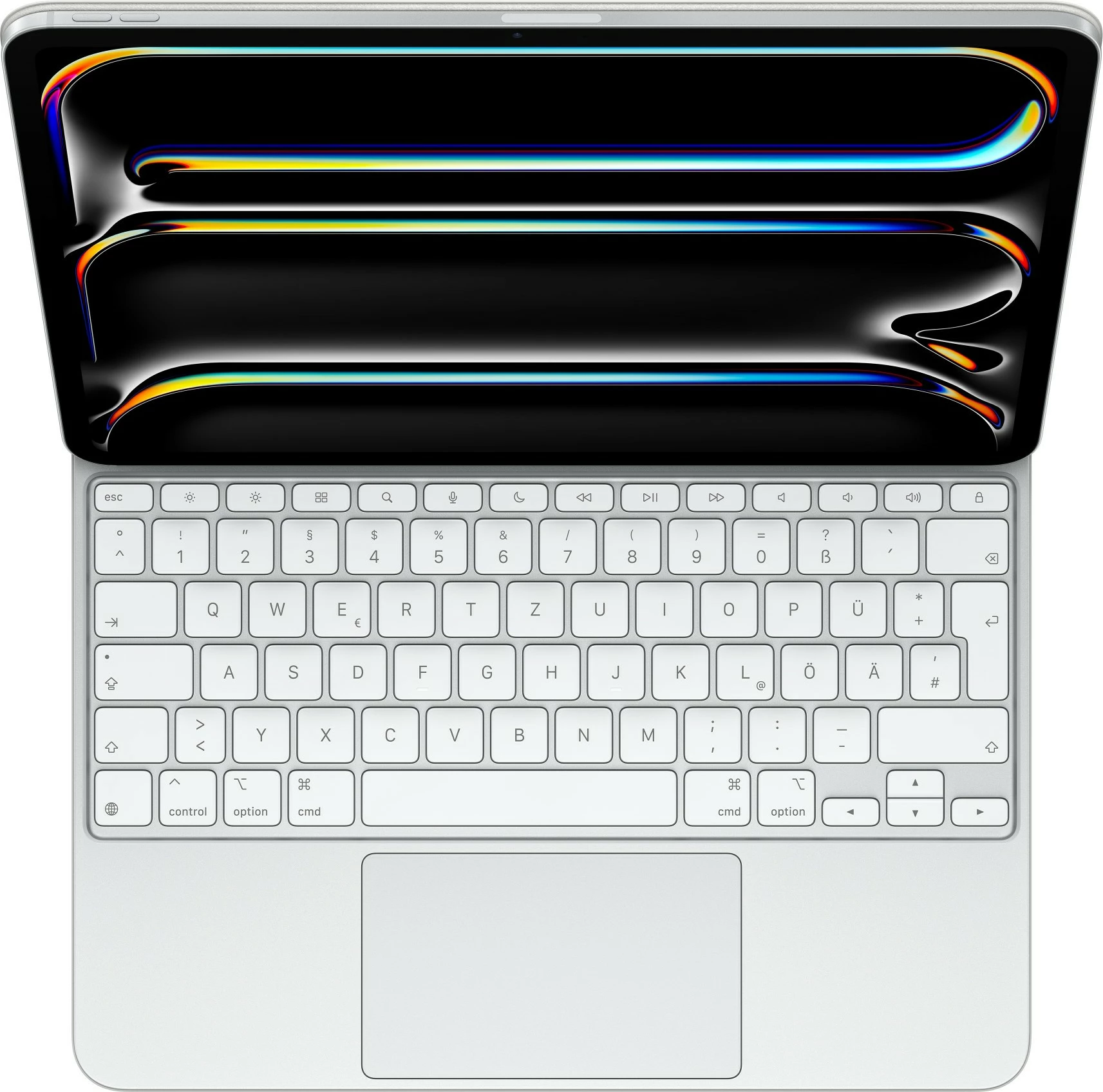 Tastierë Apple Magic për iPad Pro 13-inch (M4) - Gjermanisht - Bardhë, QWERTZ, Gjermanisht, Trackpad, Scissor key switch, 1 mm, Apple