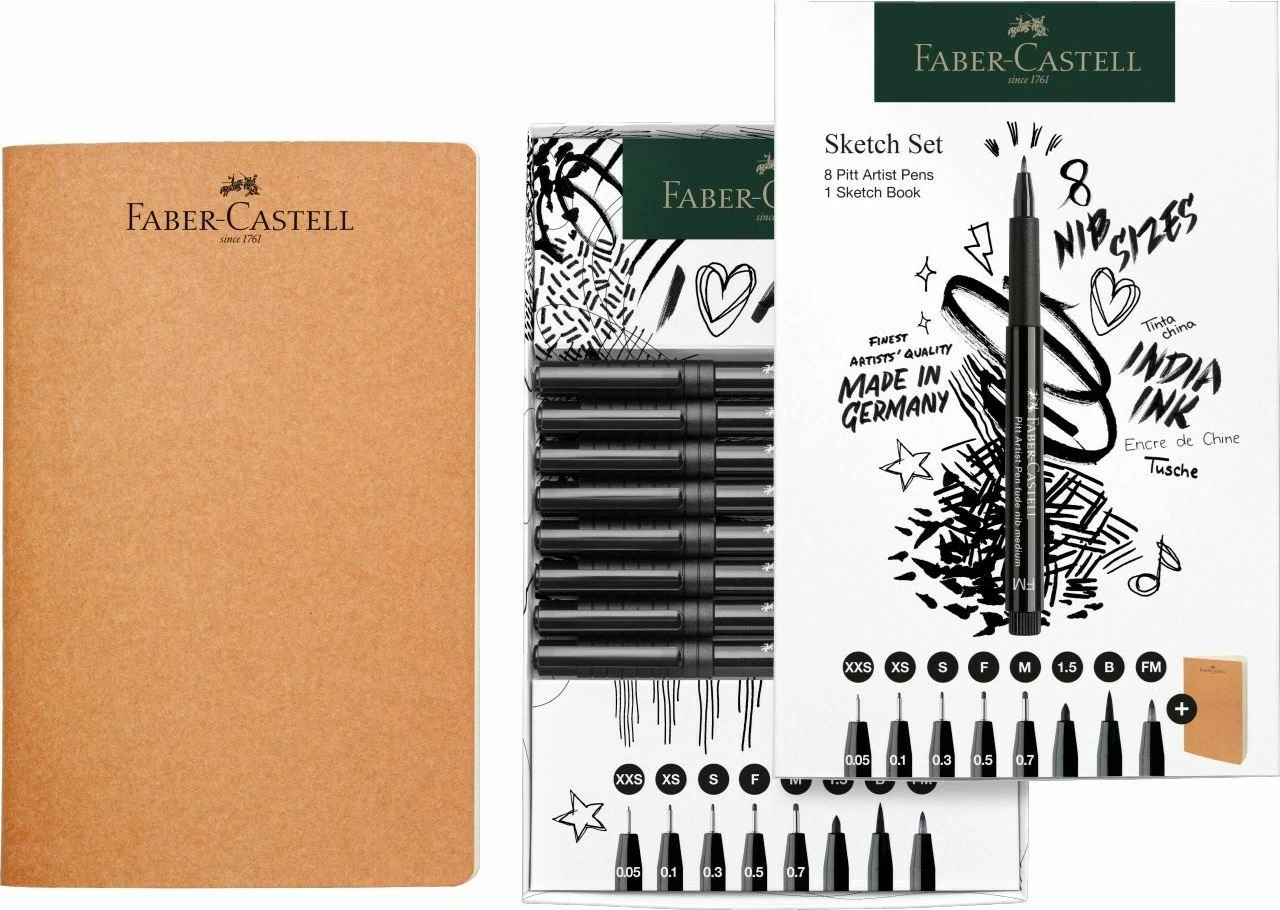 Set lapsash Faber-Castell 267102, 8 copë, ngjyrë e zezë