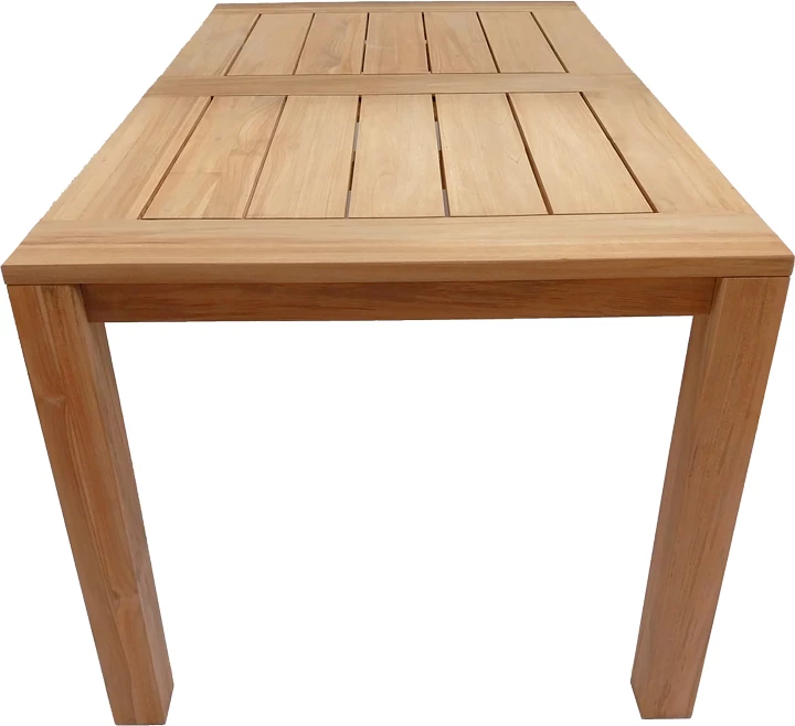 Tavolinë me karrige Inca-Pablo, set prej 7 pjesësh, ngjyrë natyrale-bezhë, 160x90x76cm