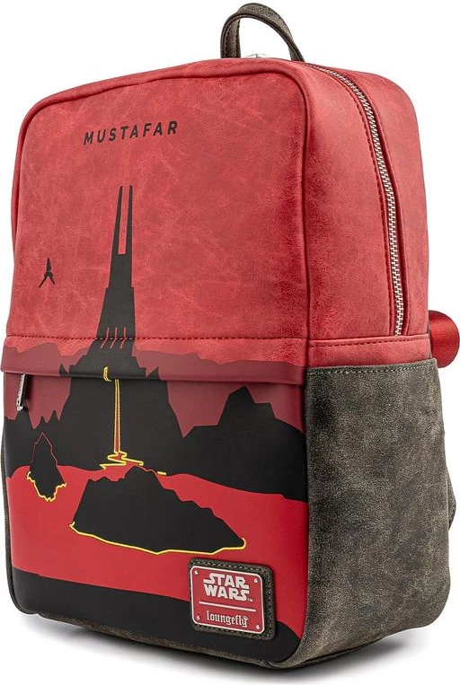 Çantë shpine mini Loungefly Star Wars Lands Mustafar Square 24 x 31.1 x 12.7 cm, e kuqe/zezë
