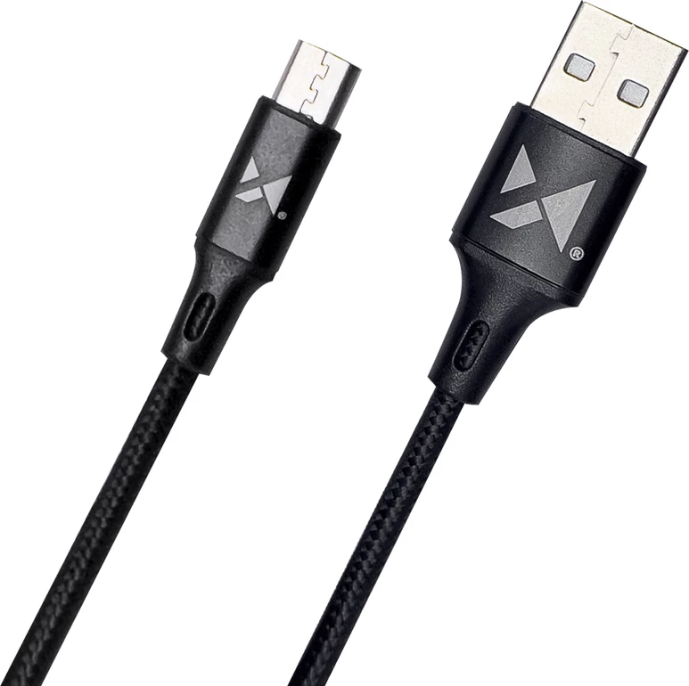 Kabllo USB-microUSB Wozinsky WUC-M1B, 1m, 2.4A, e zezë