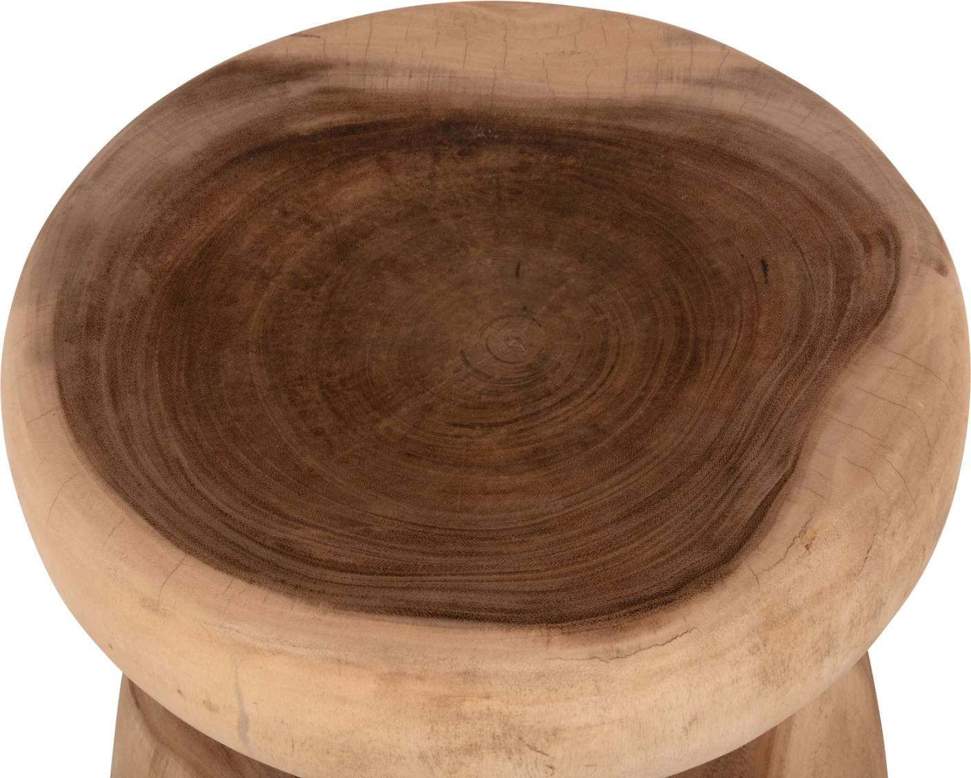 Tavolinë anësore e rrumbullakët CUPRE, dru SUAR, ngjyrë natyrale, FH9793, Φ43x46H cm