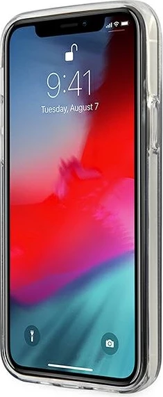 Mbështjellës Guess GUHCP12SPCUGLSPI për iPhone 12 mini 5.4", Glitter Gradient, Rozë