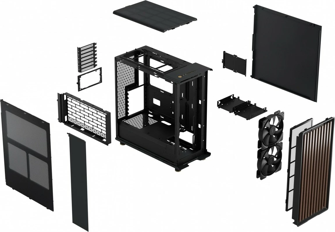 Kasë Fractal Design North Charcoal Black FD-C-NOR1C-01, ATX/mATX/ITX, e zezë