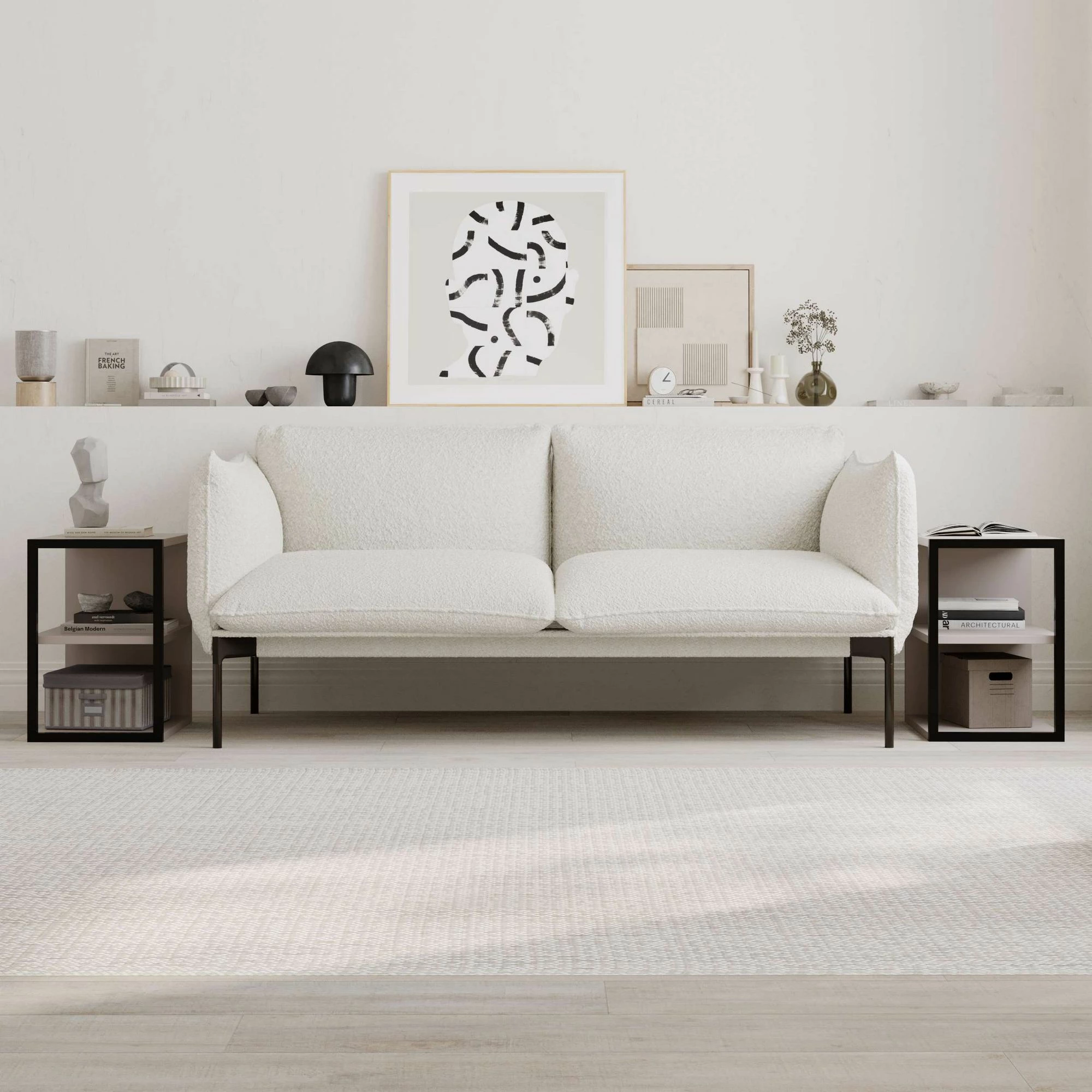 Set tavolinash anësore Skye Decor, ngjyrë mocha e çelët, 2 copë