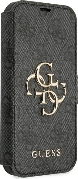 Mbështjellës Guess 4G Big Metal Logo për iPhone 13 Pro Max 6.7", Gri