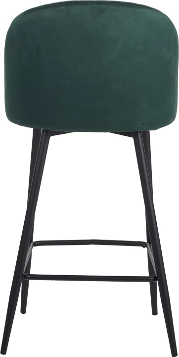 Karrige për bar, kadife, ngjyrë e gjelbër e errët, këmbë metali të zeza, 53x46.5x96.5