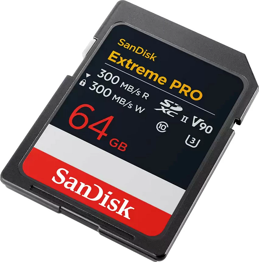 Kartelë memorie SanDisk Extreme PRO 64GB SDXC Class 10 UHS-II e zezë