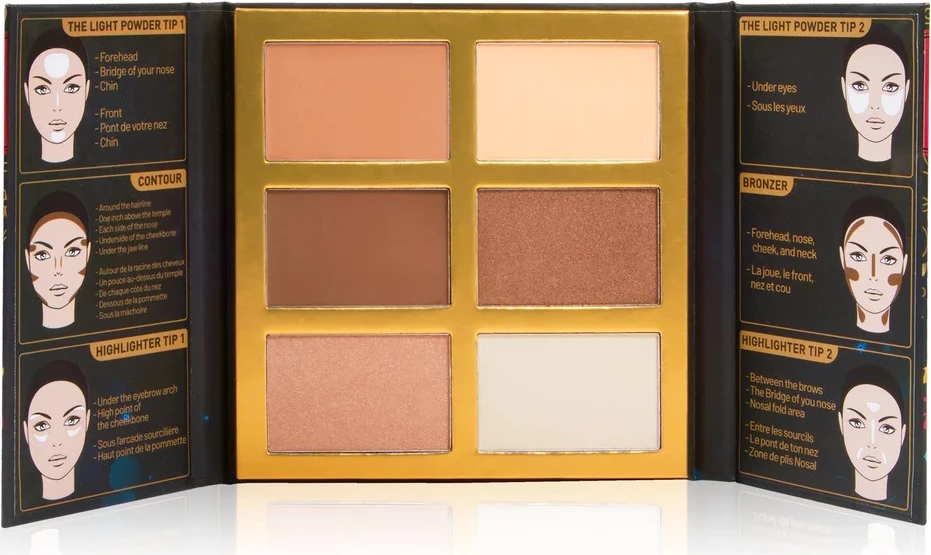 Paletë konturimi fytyre J.Cat Beauty Symphony Face Obsession 102 Medium/Dark për femra, 27.5g