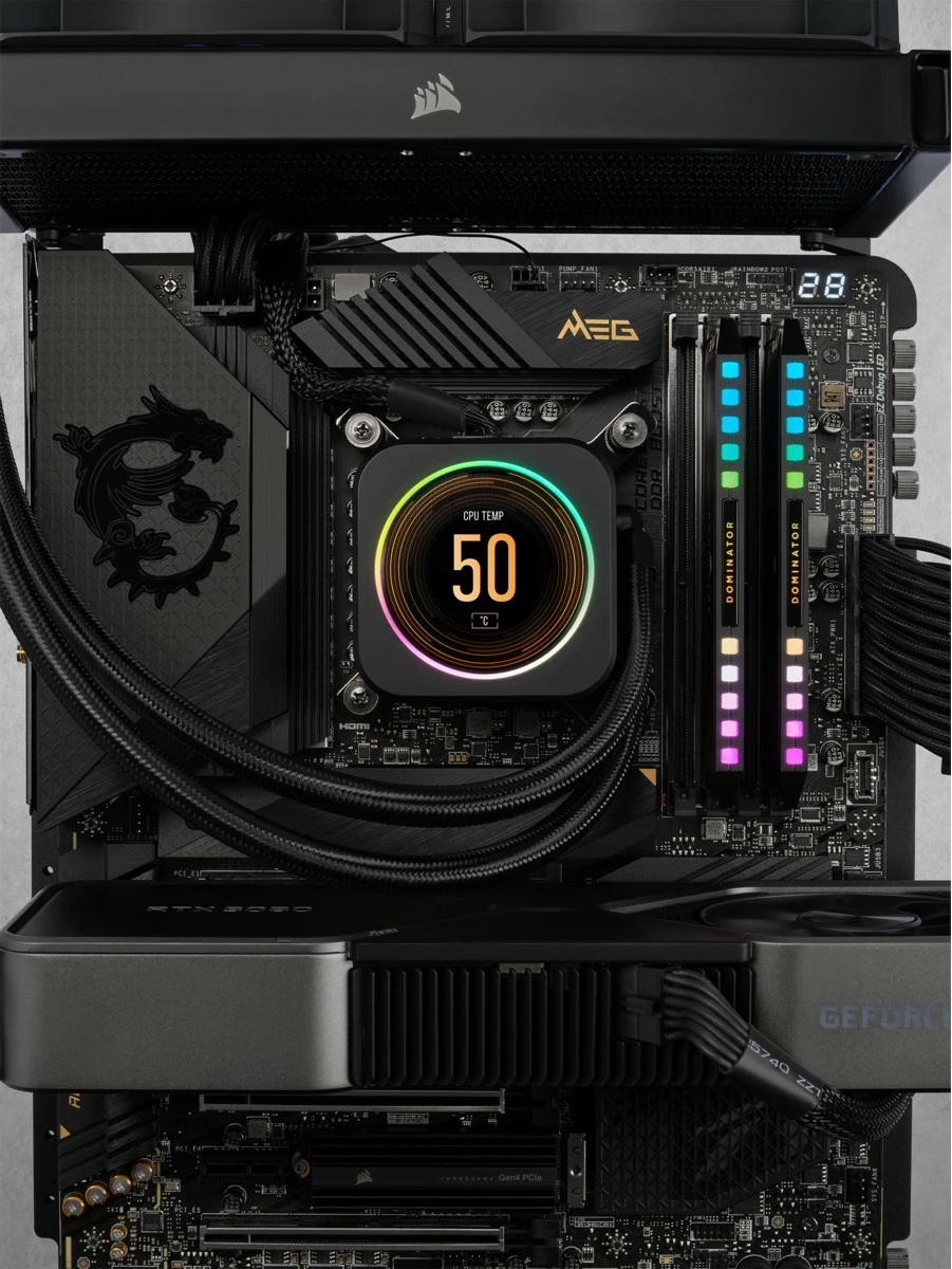 RAM Memorje Corsair Dominator Platinum RGB 64GB (2x32GB) DDR5 6600MHz, e zezë