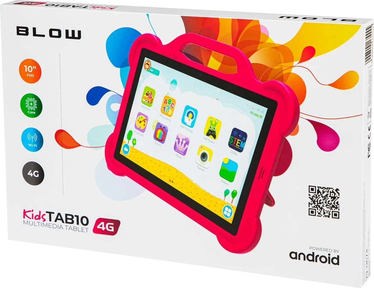 Tablet për fëmijë KidsTAB10 BLOW, 10.1", 4+64GB, rozë
