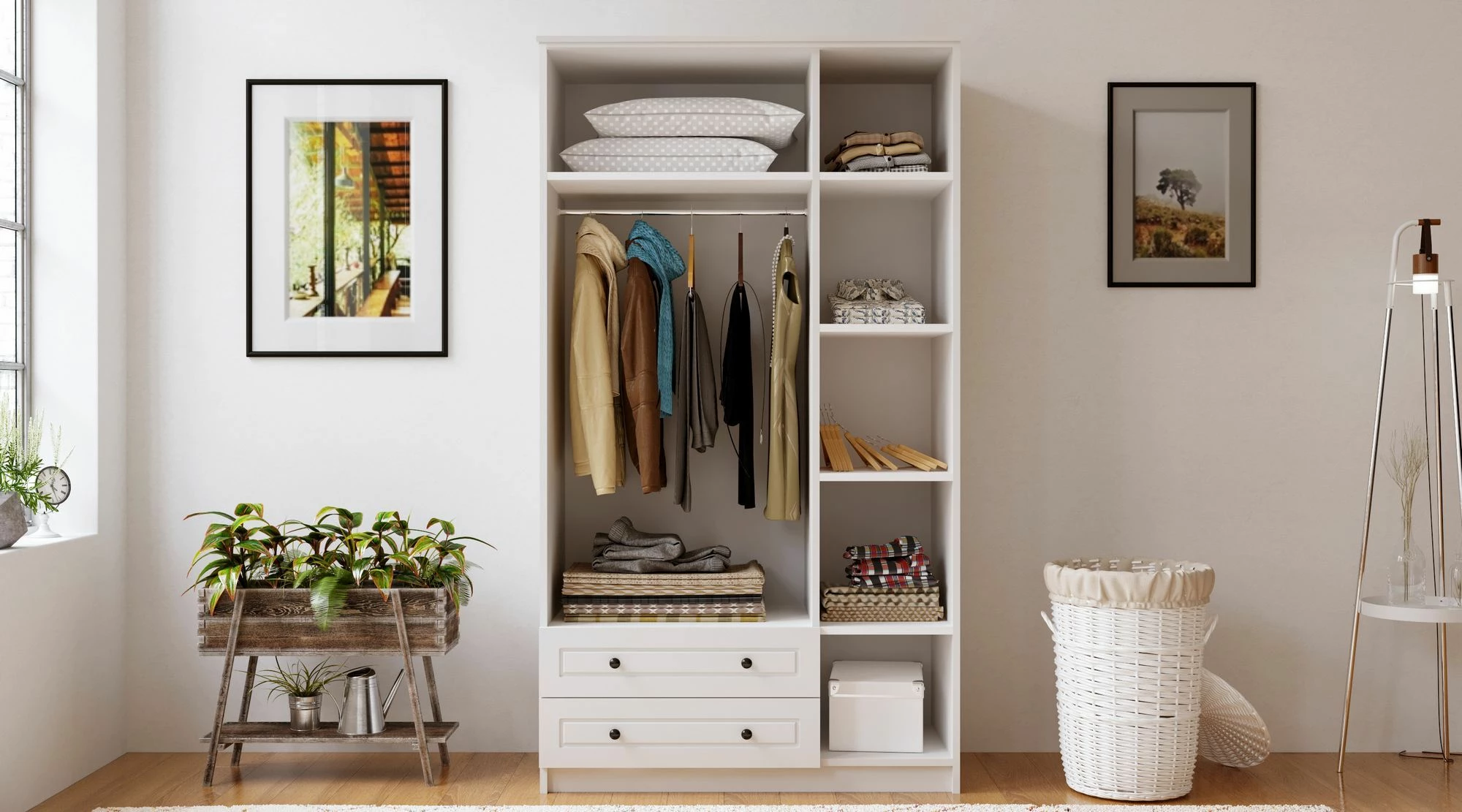 Dollap Skye Decor, ngjyrë e bardhë mat, Rb-110