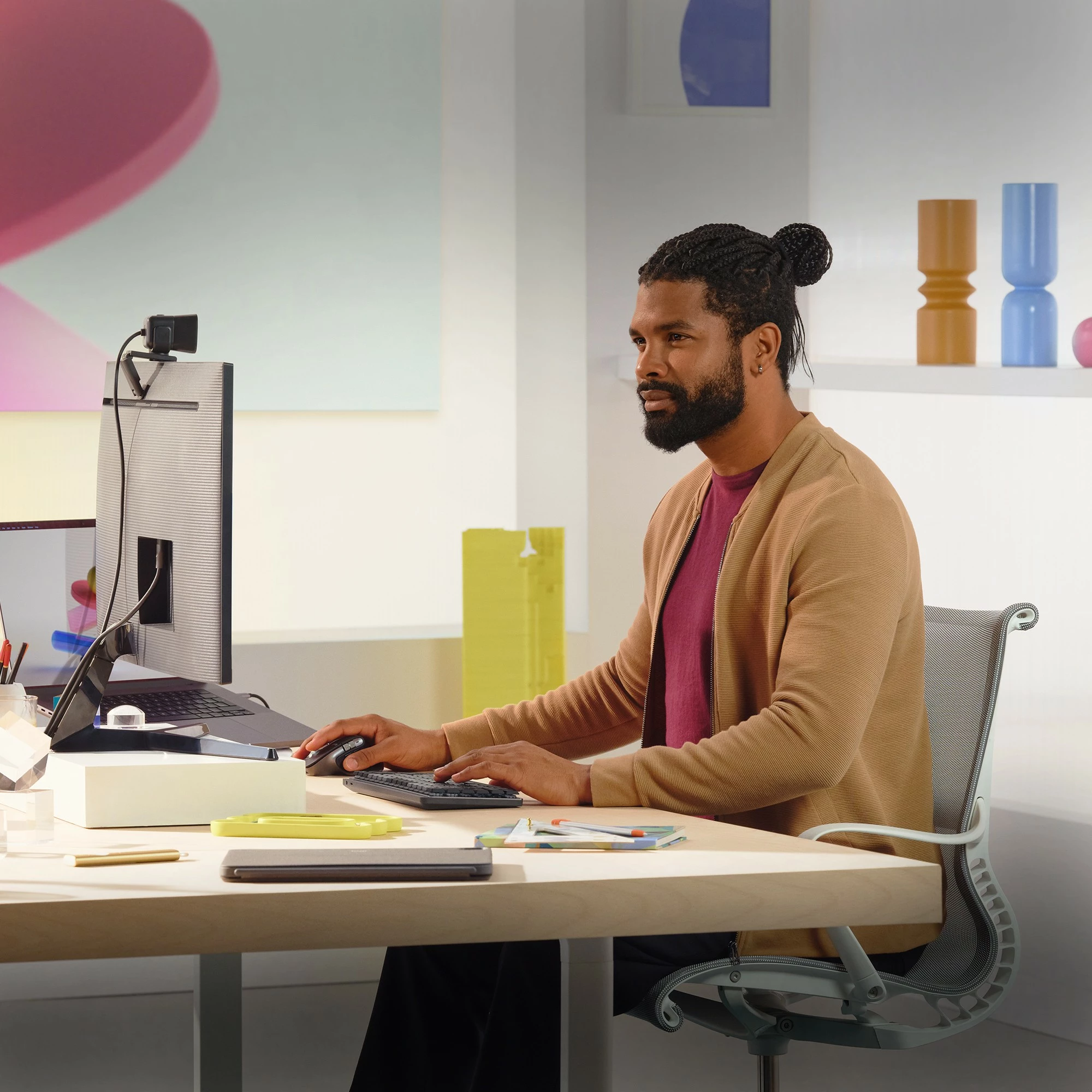 Maus Logitech MX Master 3S për Mac, Bluetooth, 8000 DPI, argjendtë/bardhë