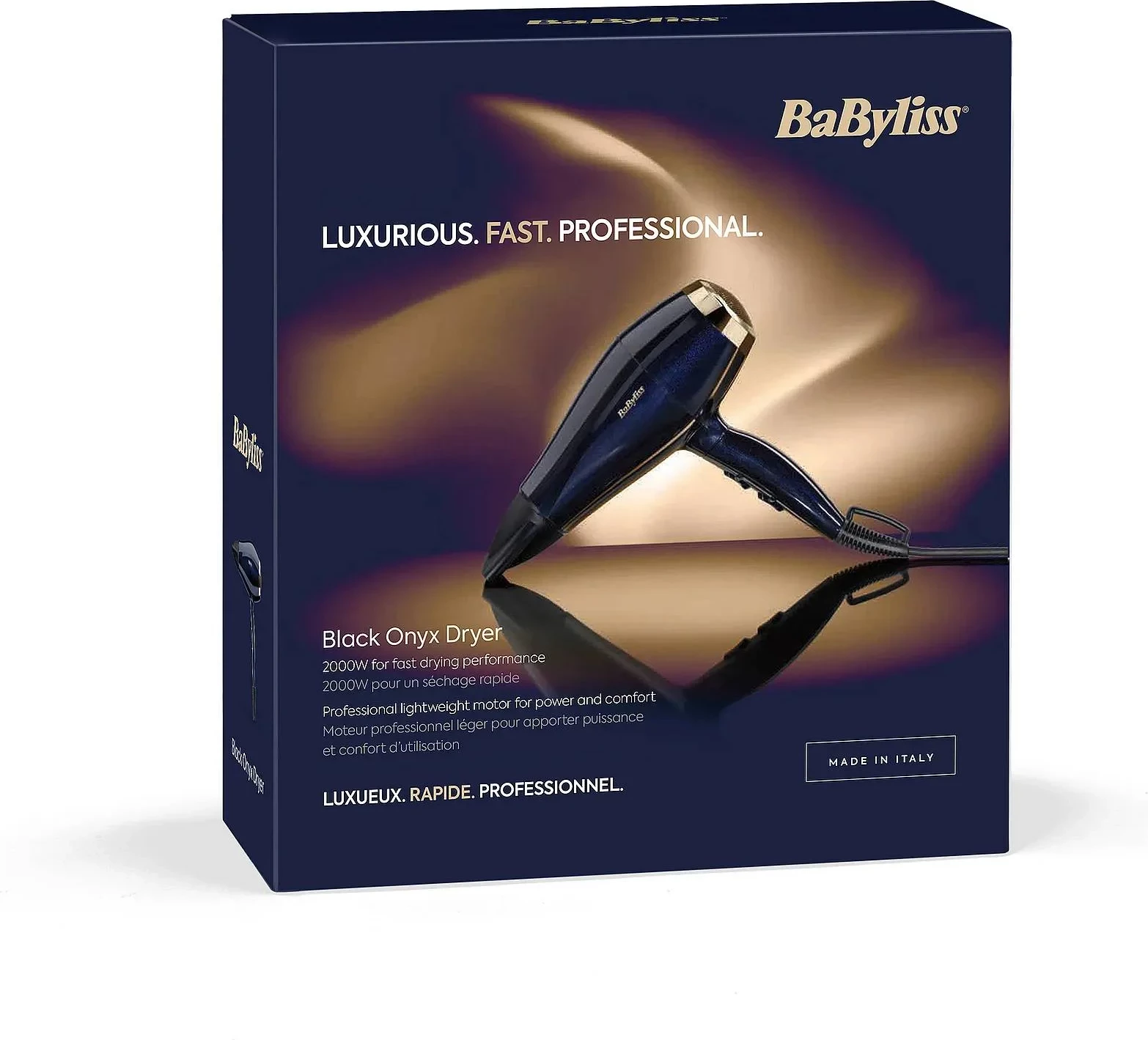 Tharëse flokësh BaByliss 5911E 2000W 3 shpejtësi 2 nivele nxehtësie funksion ajër i ftohtë kabllo 2.2 m e zezë oniks