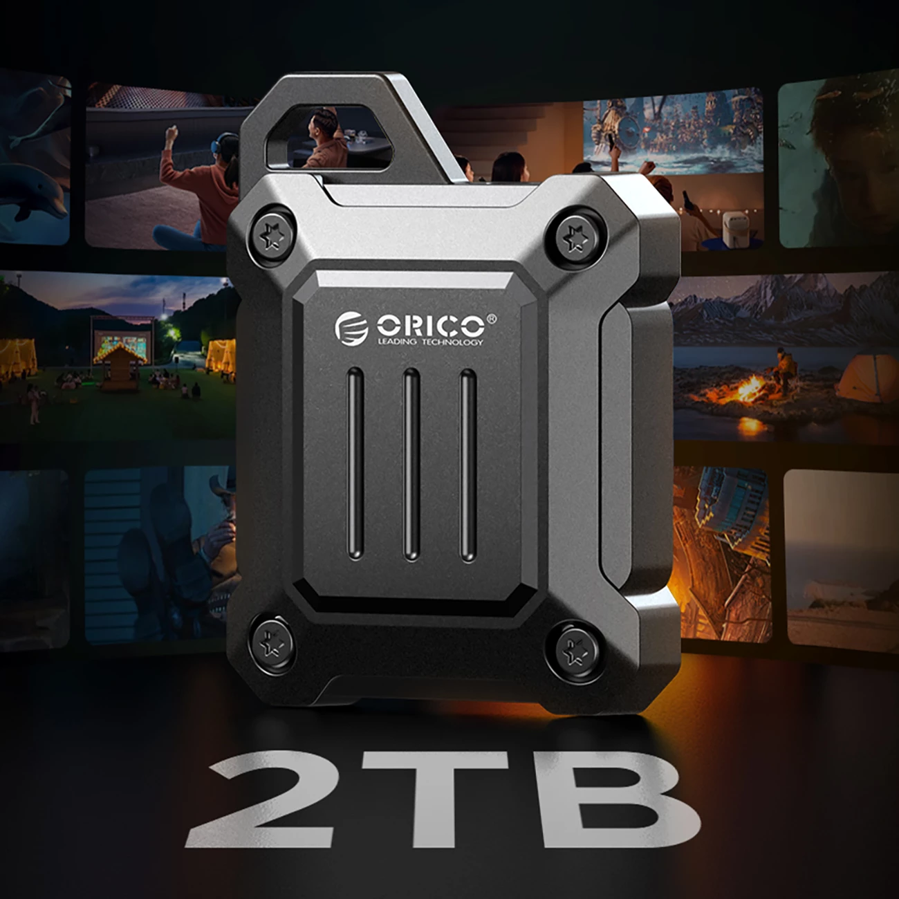 Kasë Orico XAM2 për SSD M.2 2230, USB-C 3.2, e përforcuar, e zezë