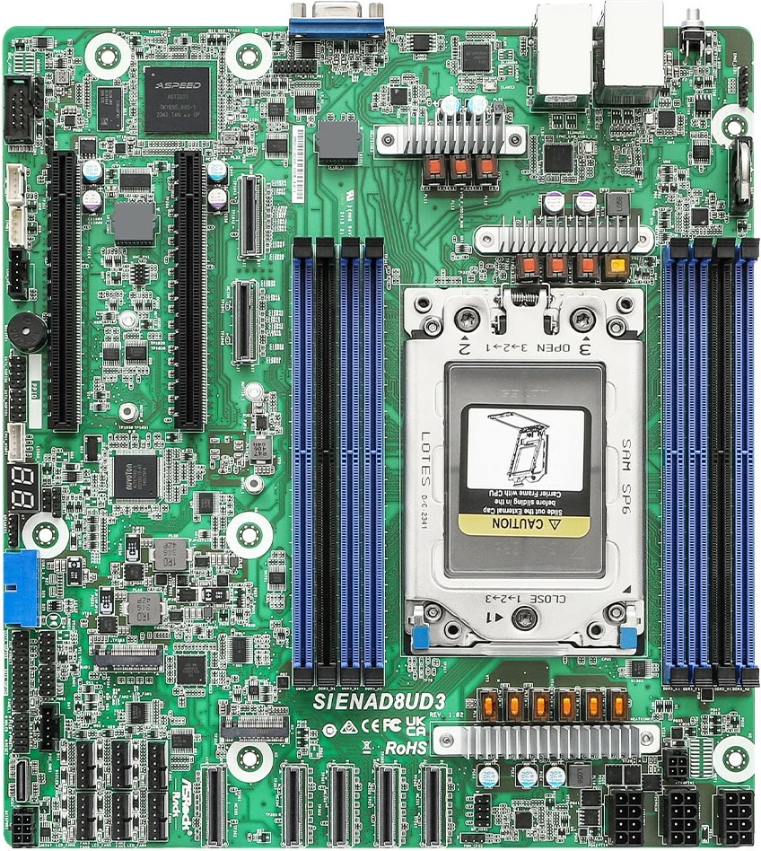 Pllakë amë ASRock SIENAD8UD3, micro-ATX, Socket SP6, për servera