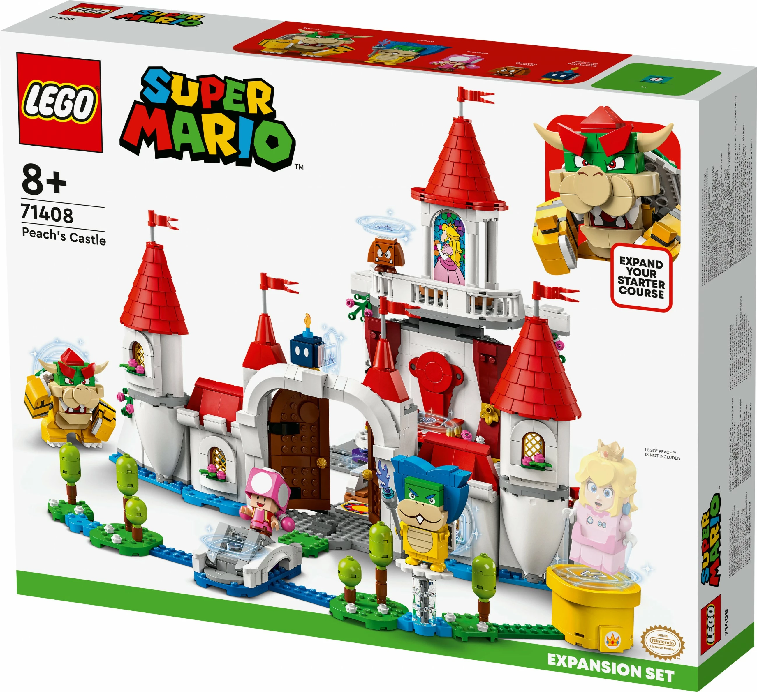 Set ndërtimi LEGO Super Mario Peach’s Castle, 1216 pjesë, shumëngjyrësh