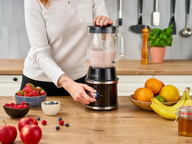 Blender Lafe TitaniumPower, 1.5L, 1300W, thika titan, e zezë-argjendtë