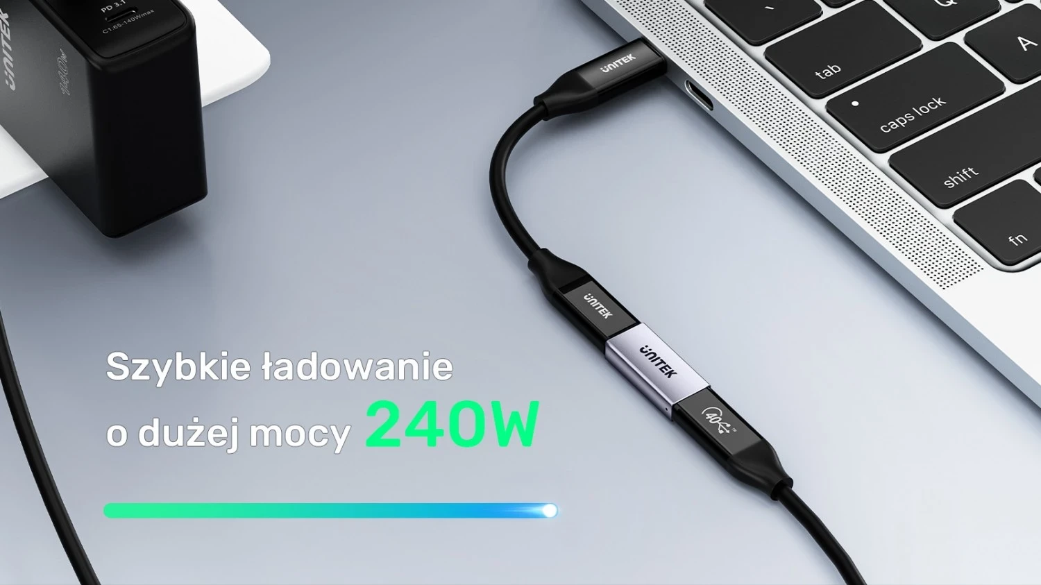 Lidhës Unitek USB-C(F) - USB-C(F) 8K 40Gbps 240W, ngjyrë argjendi