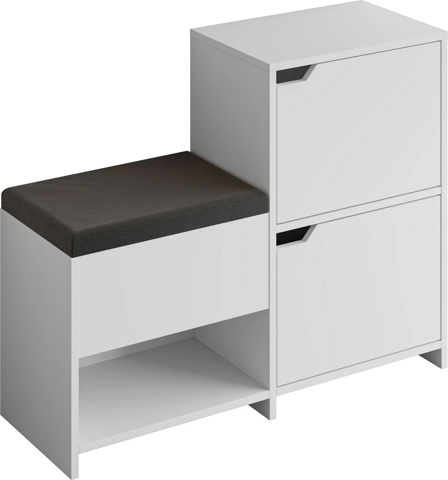 Dollap për këpucë Skye Decor, stol Haven, i bardhë