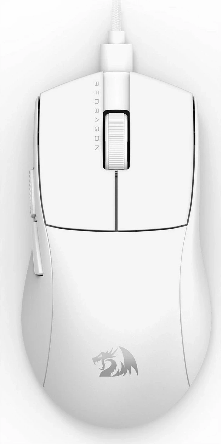 Maus Redragon M724W K1NG, laser, 12400 DPI, bardhë