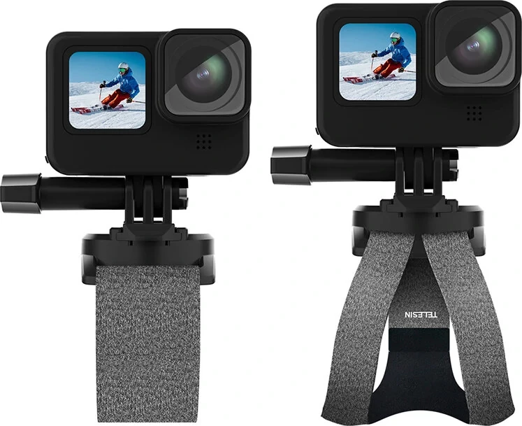 Rrip dore/pëllëmbe për kamera sportive Telesin GP-WFS-221, rrotullues 360°, i zi